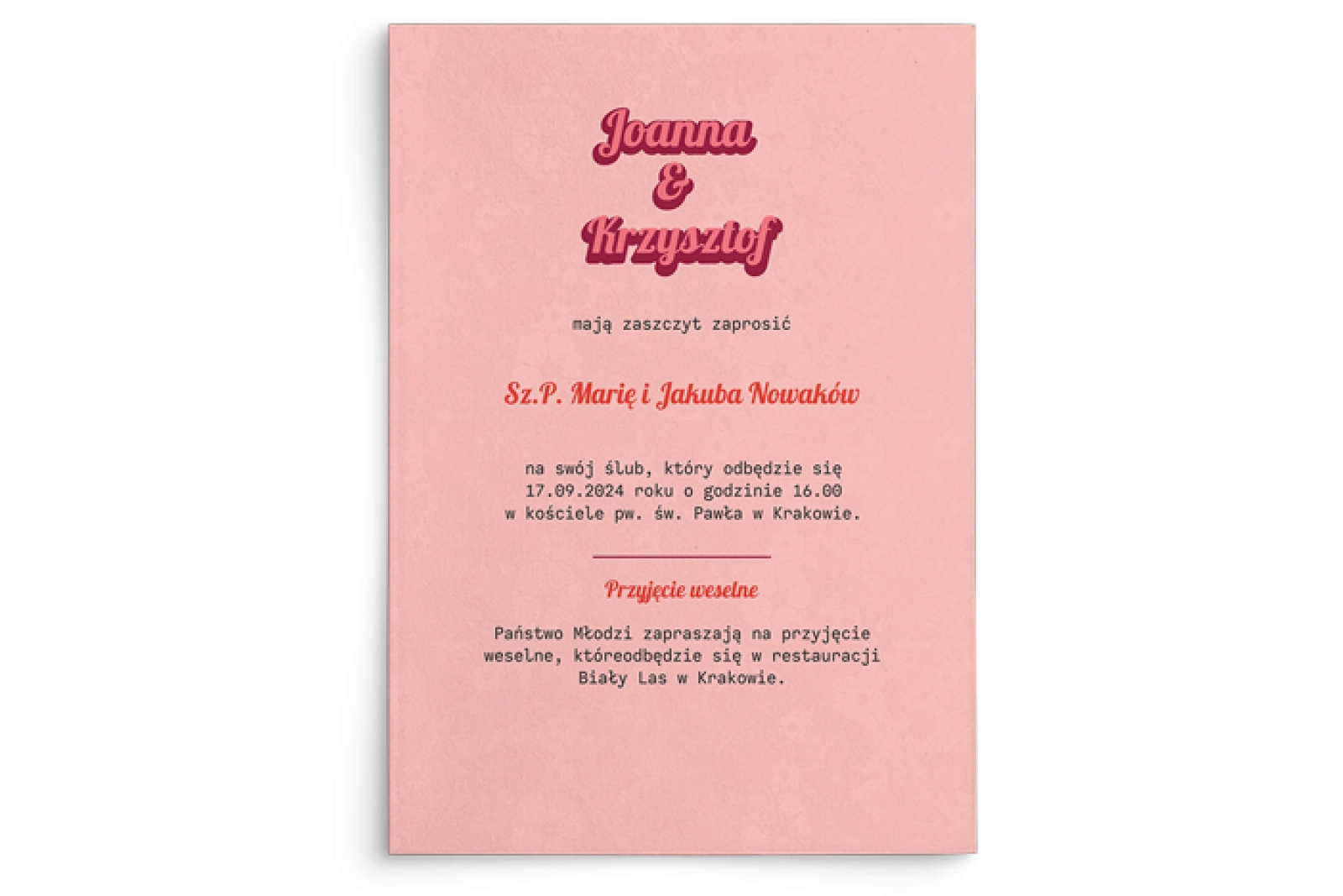 Zaproszenia ślubne Retro Style - Motyw 2