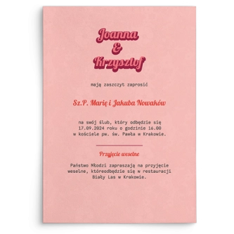 Zaproszenia ślubne Retro Style - Motyw 2