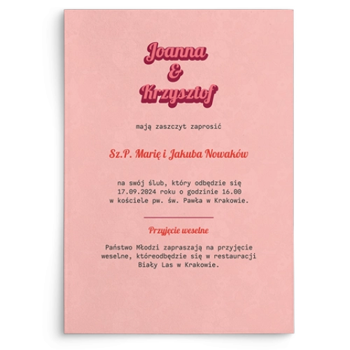 Zaproszenia ślubne Retro Style - Motyw 2