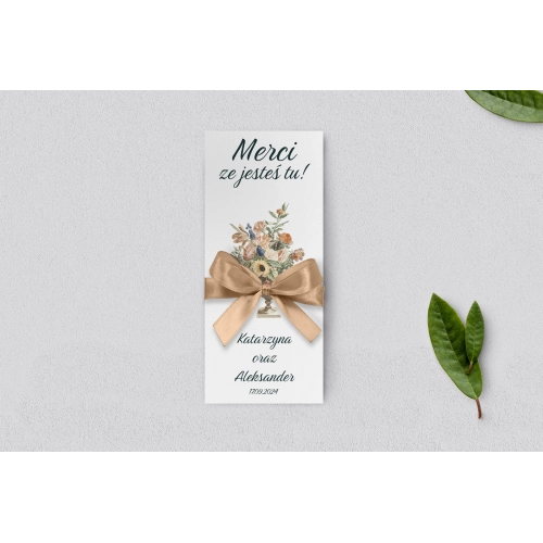 Podziękowanie Merci - Karteczka Rustic Summer - Motyw 2