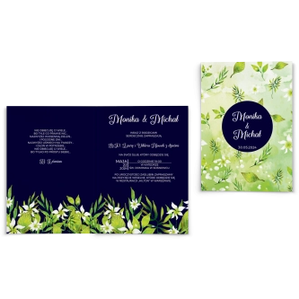 Zaproszenia ślubne Wildflowers - Składane Motyw3