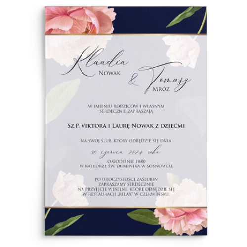 Zaproszenia ślubne Loveletter - Motyw 6