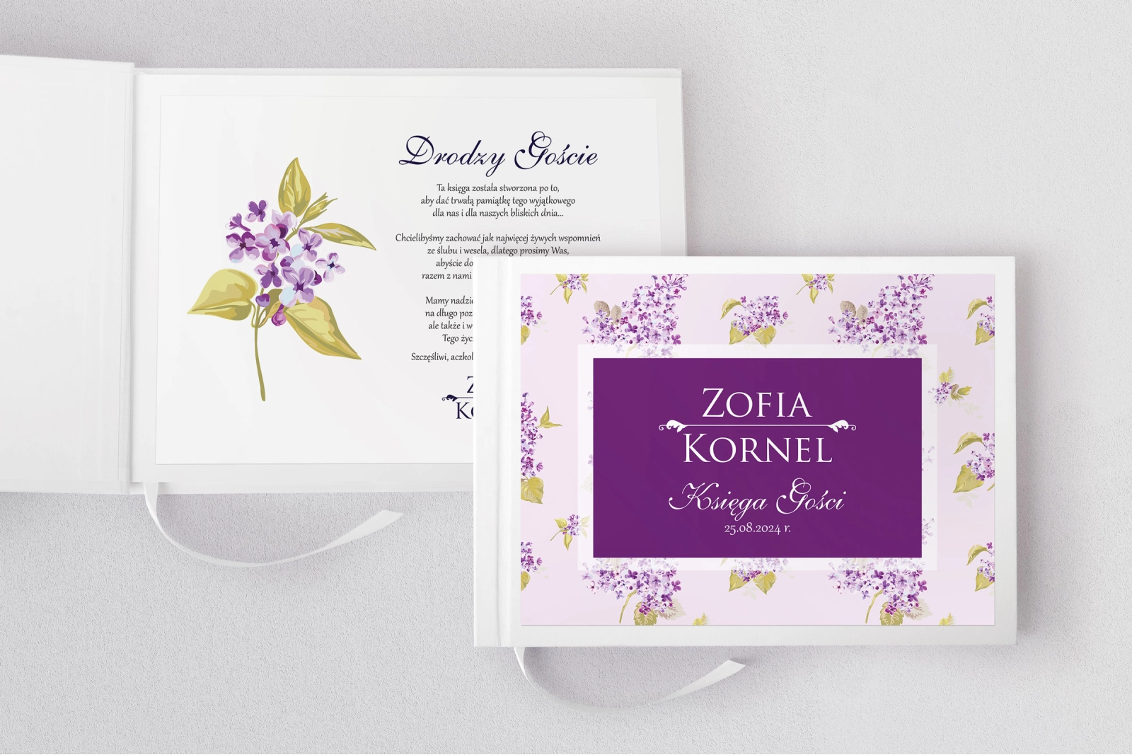 Księga Gości Weselnych Kwiatowe Pole Motyw 6