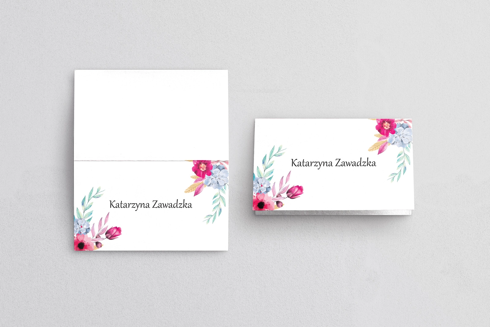 Winietki ślubne składane Bukiety Motyw 4