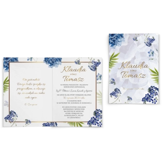 Zaproszenia ślubne Dream - Składane Motyw 4