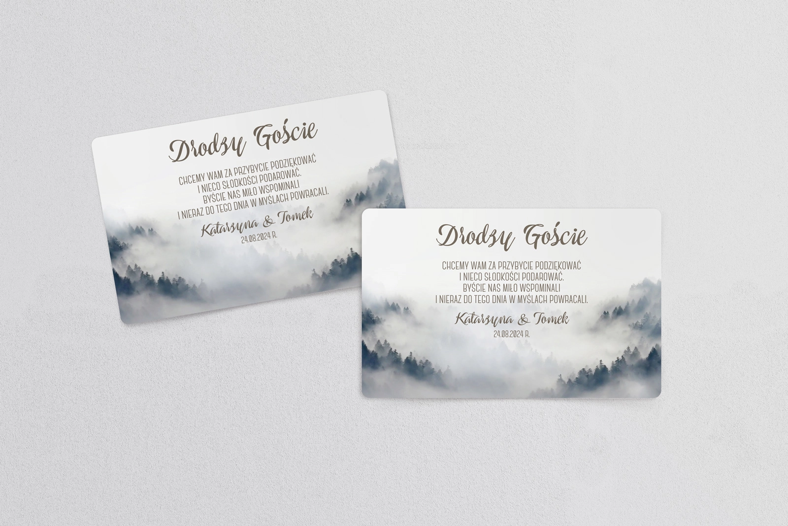 Naklejki na ciasto weselne Forest - Motyw 5