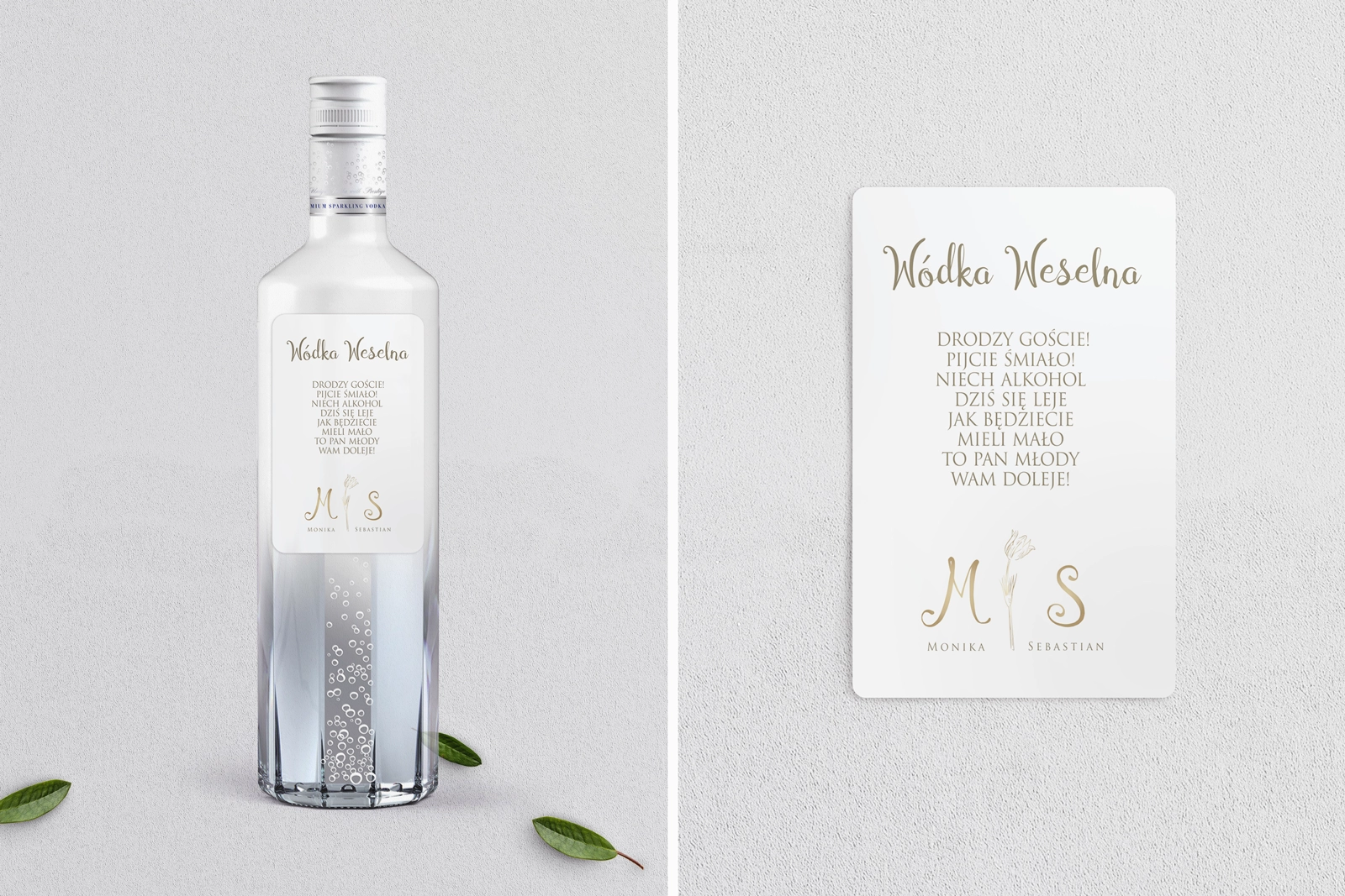 Naklejki na alkohol - Fiori Motyw 4