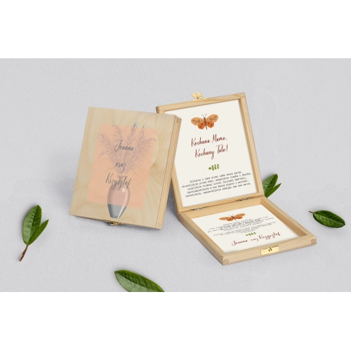 Zaproszenie dla Rodziców - naturalne Butterflies - Motyw 4