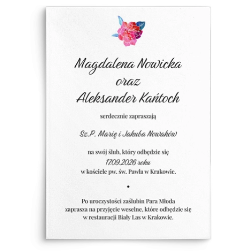 Zaproszenia ślubne Nature's Kiss - Motyw 1