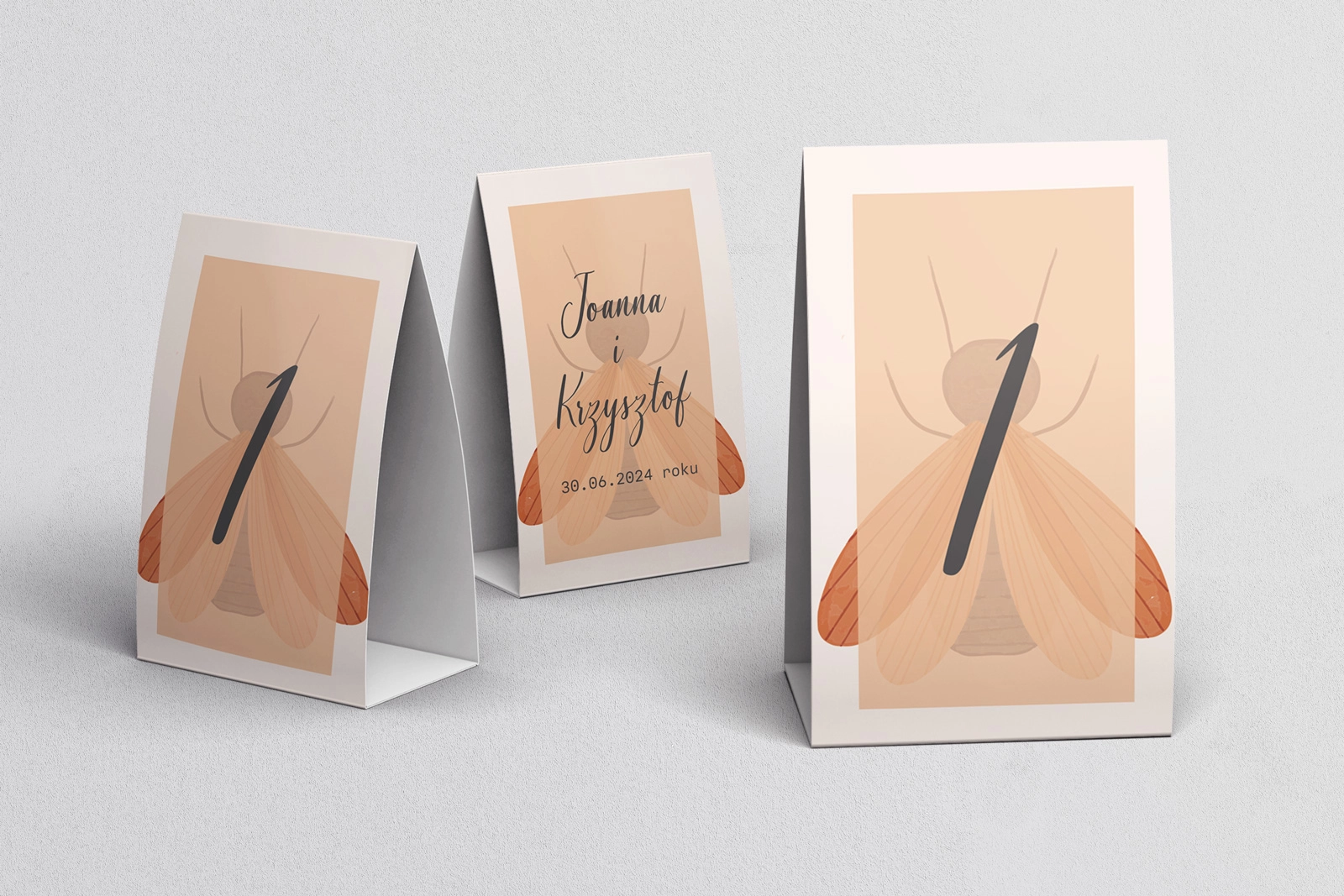 Numerki na stół Butterflies - Motyw 2