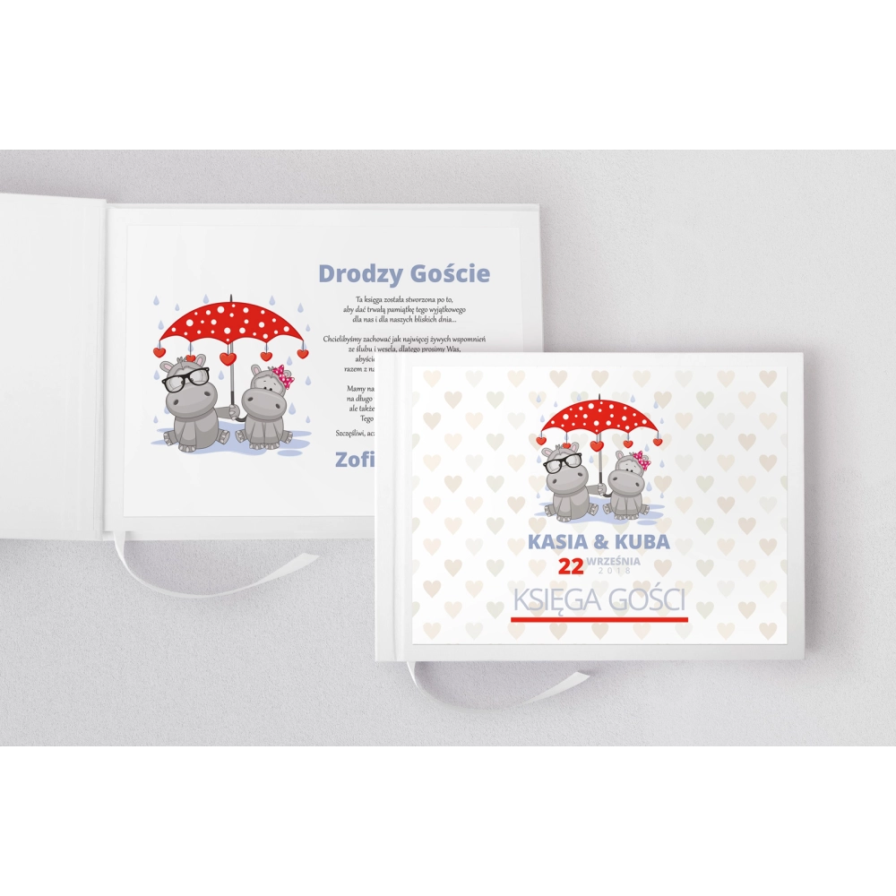 Księga Gości Weselnych Uroczy Deszcz Motyw 15