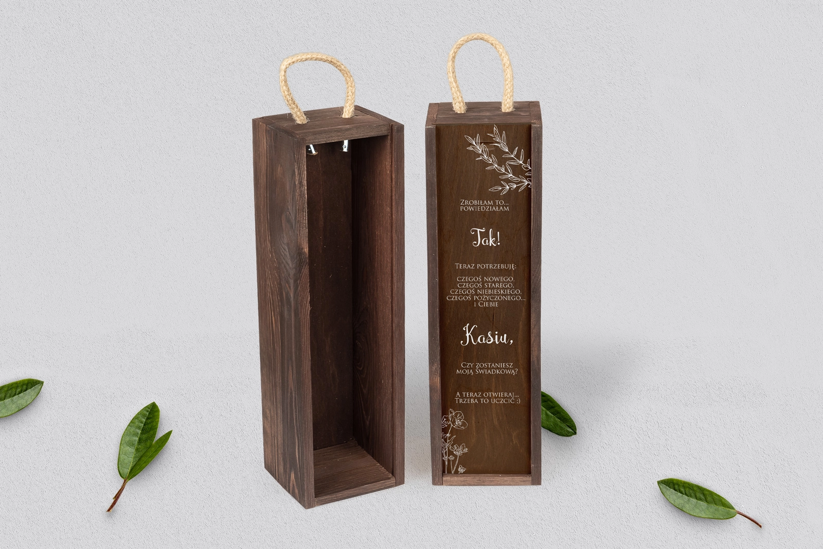 Prośba o Świadkowanie - SNW brązowa Fiori Motyw 2