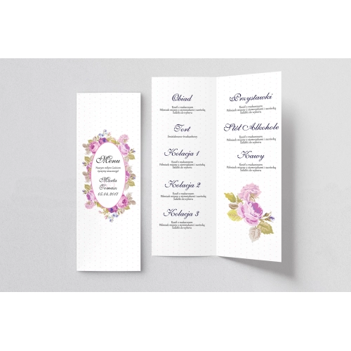 Menu Weselne Radosny Dzień Motyw 1