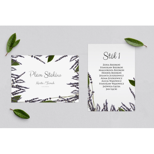 Plan Stołów - Karteczka Soft Motyw 5