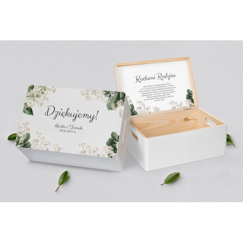 Skrzyneczka dla Rodziców - biała Soft Motyw 1