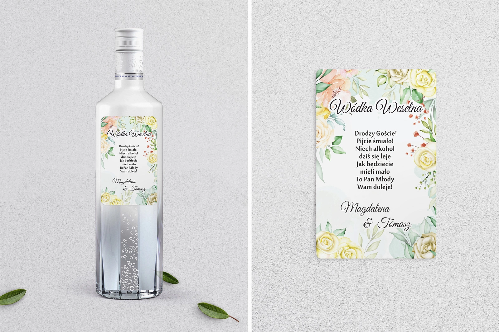 Naklejki na alkohol - Amelia - Motyw 1