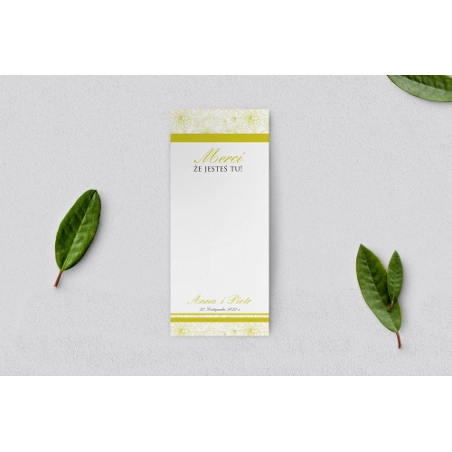 Podziękowanie Merci - Karteczka Ornaments - Motyw 11