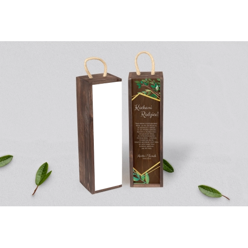 Skrzynka dla Rodziców - SNW Brązowa Flowers & Frame Motyw 2