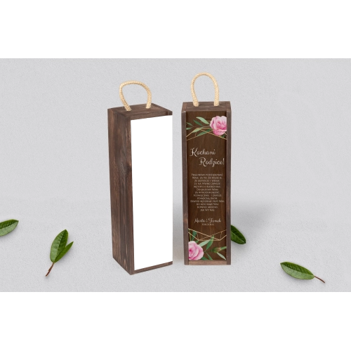 Skrzynka dla Rodziców - SNW Brązowa Flowers & Frame Motyw 4