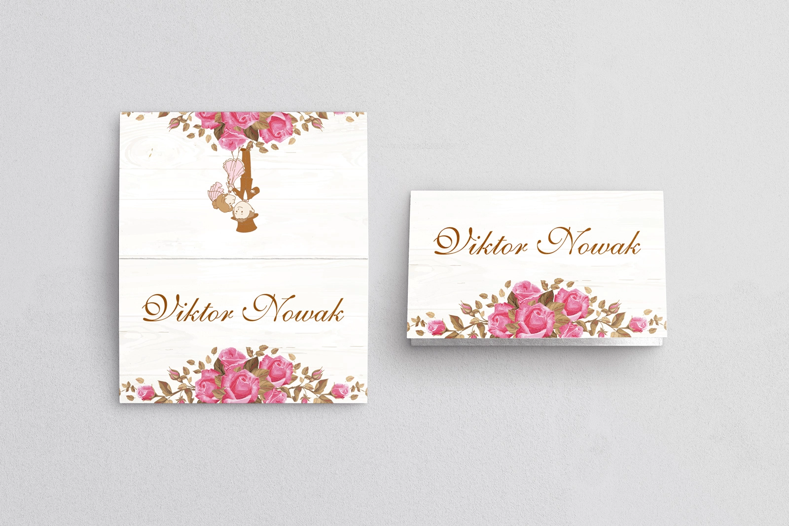 Winietki ślubne składane Naturalna Miłość Motyw 13