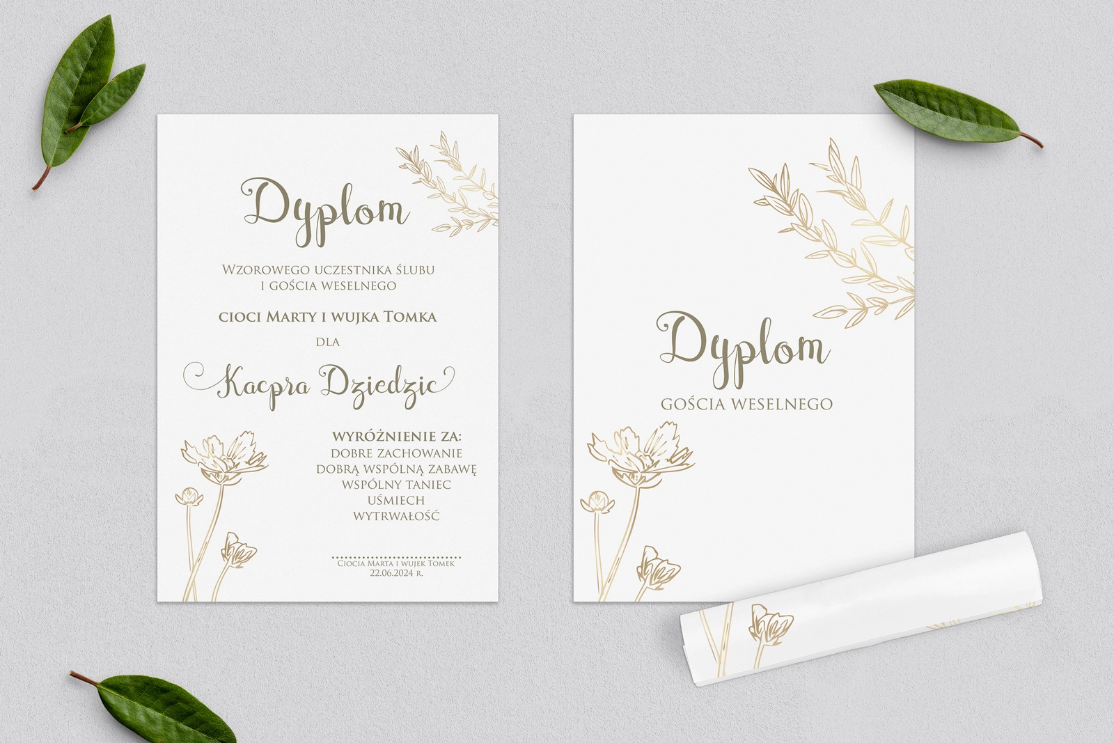 Dyplomy dla Dzieci - Fiori Motyw 4