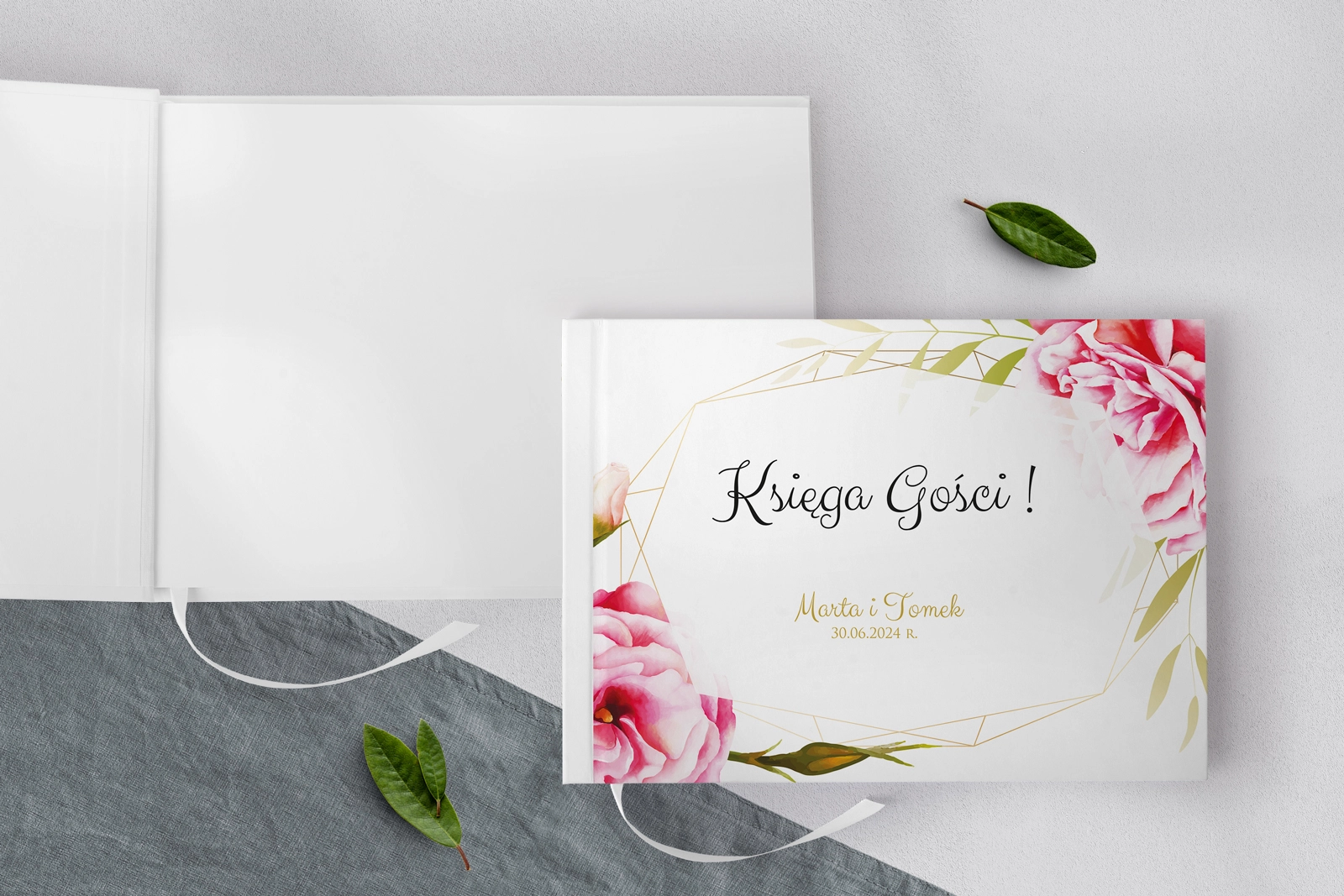 Księga Gości Weselnych Flowers & Frame Motyw 5