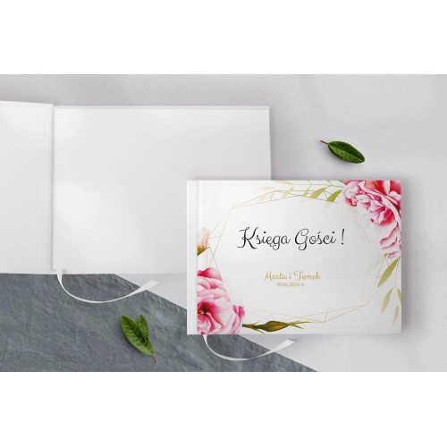 Księga Gości Weselnych Flowers & Frame Motyw 5