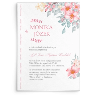Zaproszenia ślubne Name - Motyw 3