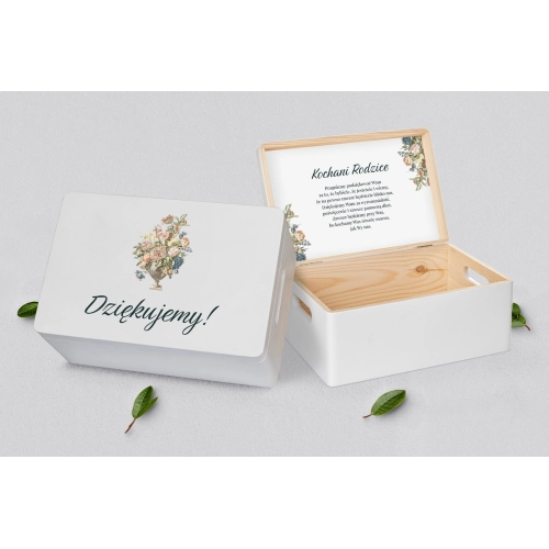 Skrzyneczka dla Rodziców - biała Rustic Summer Motyw 1