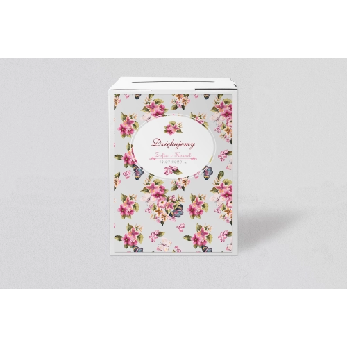 Pudełko na koperty i pieniądze Pobieramy się Motyw 2