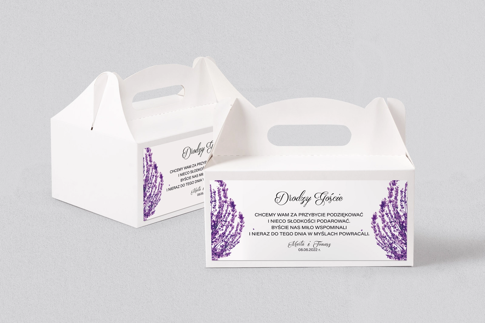 Pudełko na ciasto weselne Charlotte - Motyw 4