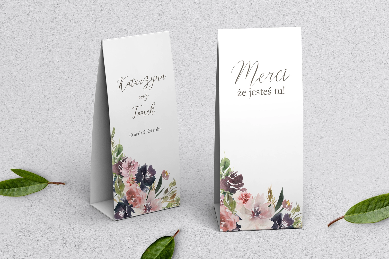 Podziękowanie Merci - Pudełeczko PasteLove Motyw 4