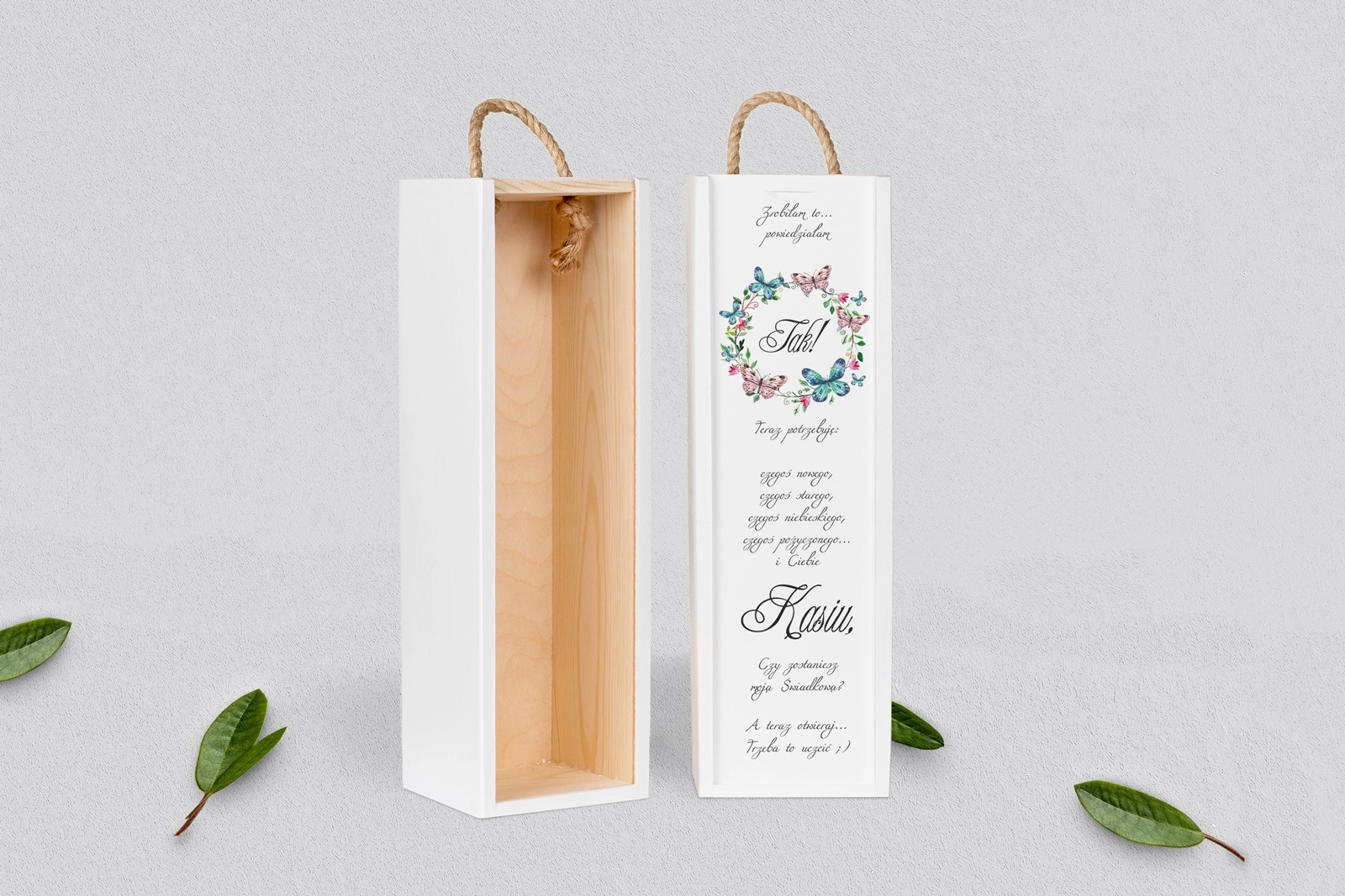 Prośba o Świadkowanie - SNW biała Akwarelowe Wianki Motyw 3