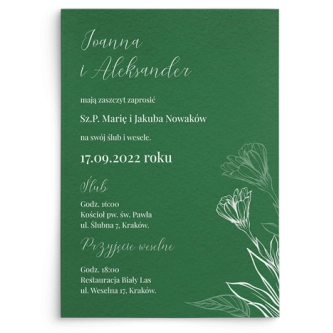 Zaproszenia ślubne Papers - Motyw 1