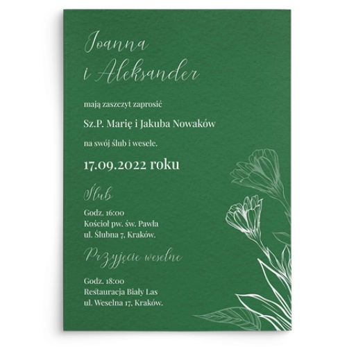 Zaproszenia ślubne Papers - Motyw 1