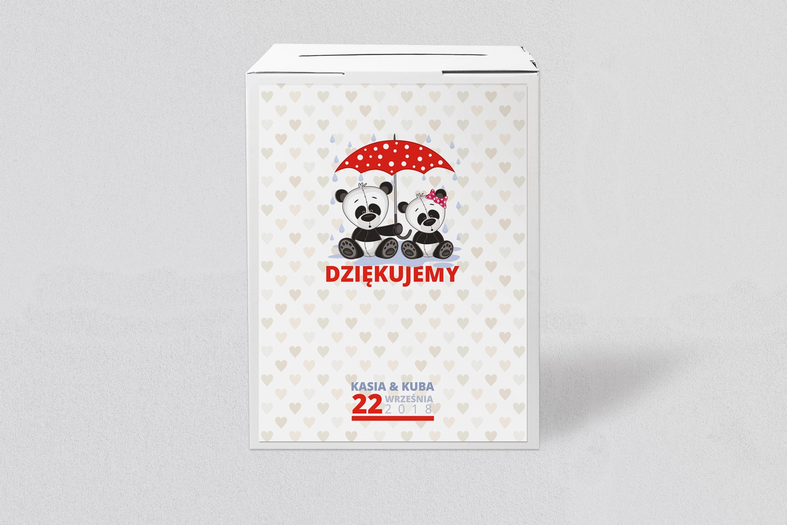 Pudełko na koperty i pieniądze Uroczy Deszcz Motyw 8