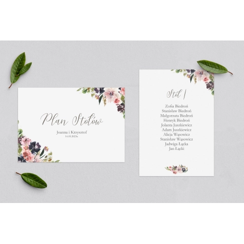 Plan Stołów - Karteczka PasteLove Motyw 4