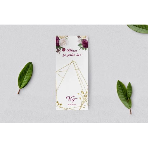 Podziękowanie Merci - Karteczka Modena - Motyw 1