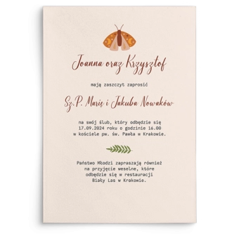 Zaproszenia ślubne Butterflies - Motyw 3