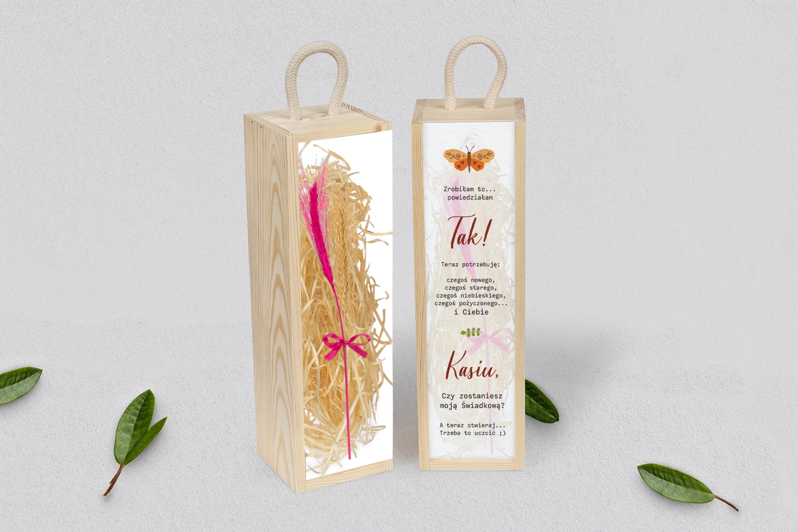 Prośba o Świadkowanie - SNW Akryl naturalna Butterflies - Motyw 4