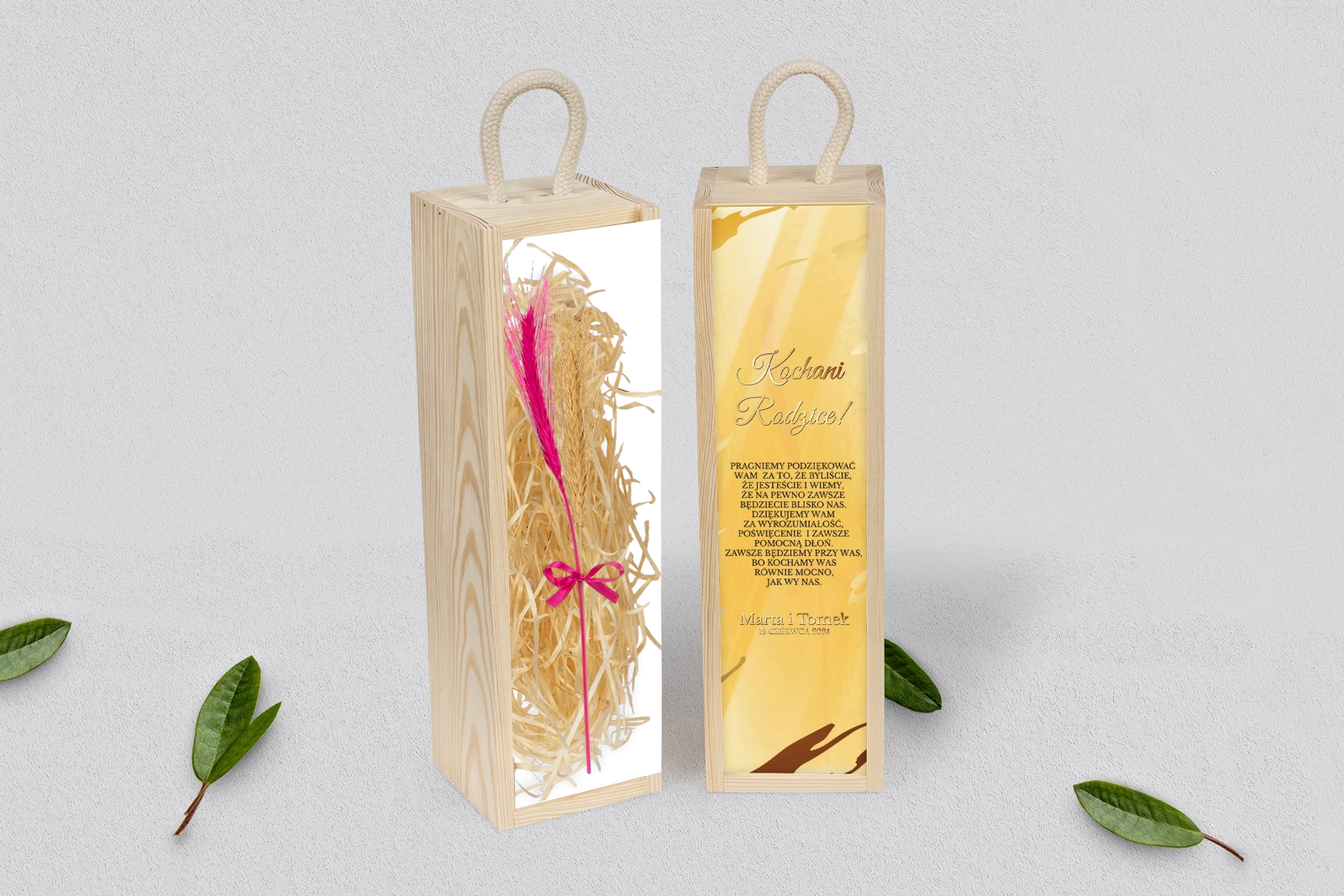 Skrzynka dla Rodziców - SNW Naturalna Marmur & Złoto - Motyw 3