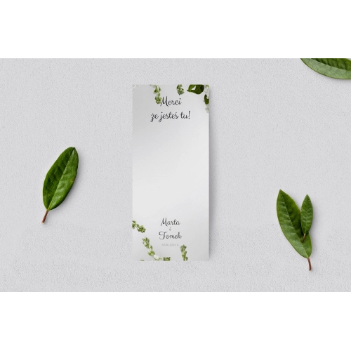 Podziękowanie Merci - Karteczka Soft - Motyw 8