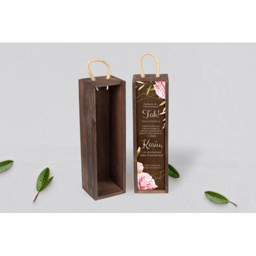 Prośba o Świadkowanie - SNW brązowa Flowers & Frame Motyw 5