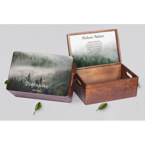 Skrzyneczka dla Rodziców - brązowa Forest - Motyw 2