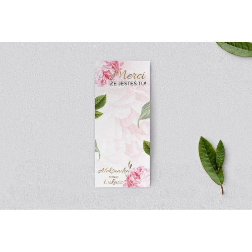 Podziękowanie Merci - Karteczka Dream - Motyw 3