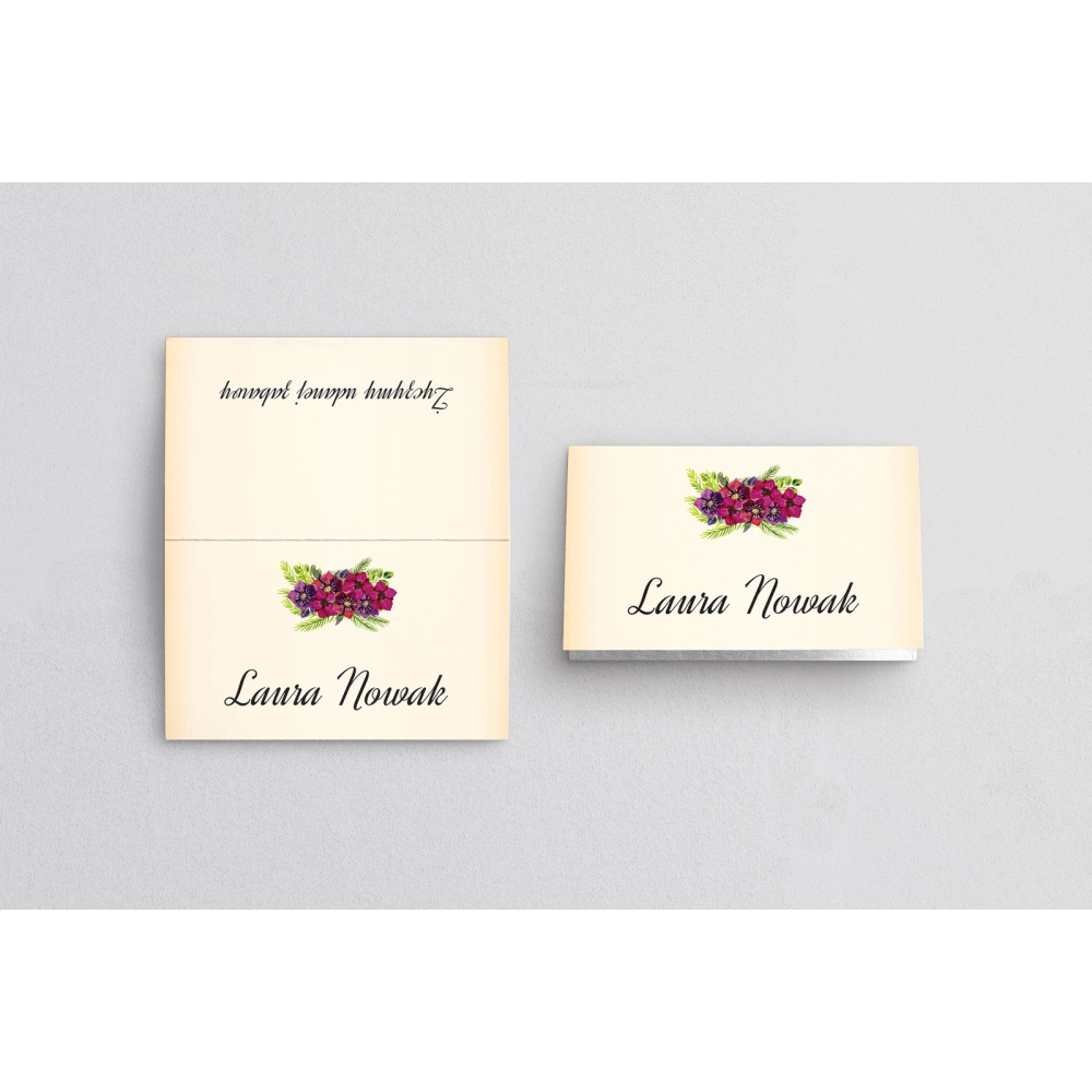 Winietki ślubne składane Love Motyw 18