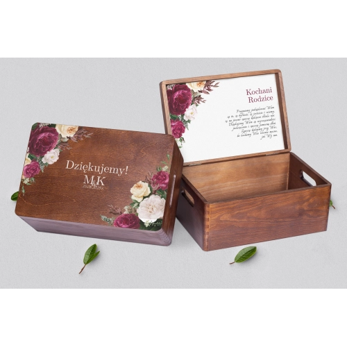 Skrzyneczka dla Rodziców - brązowa Fabello Motyw 1
