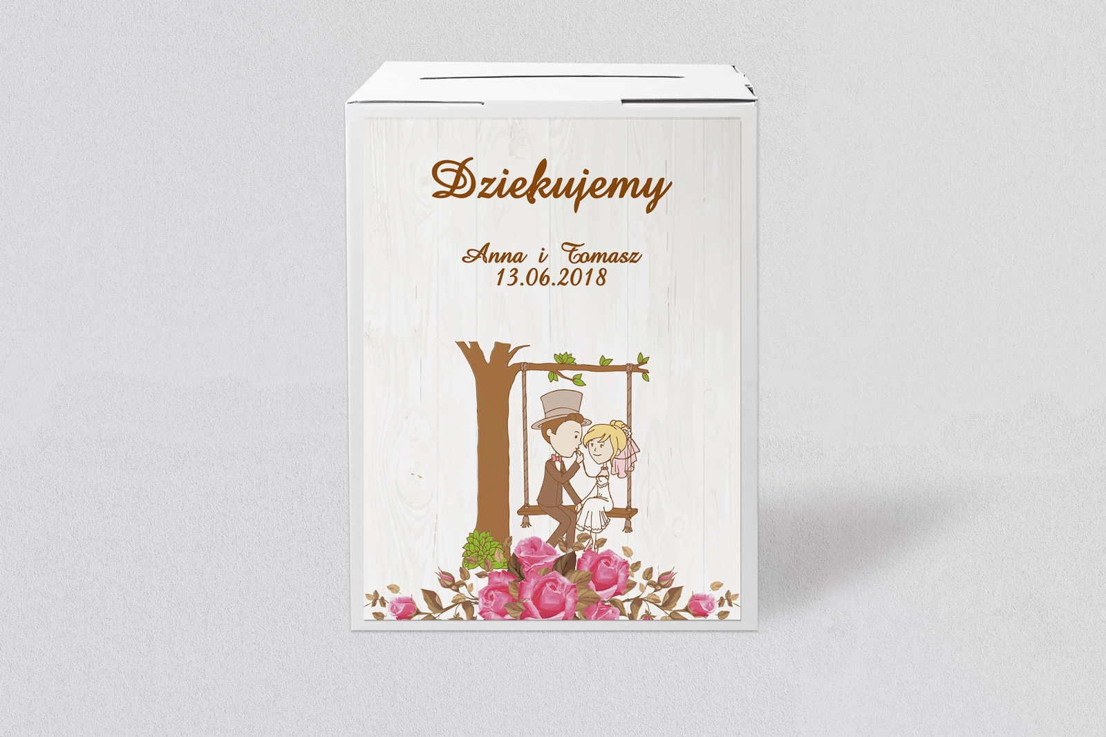 Pudełko na koperty i pieniądze Naturalna Miłość Motyw 7