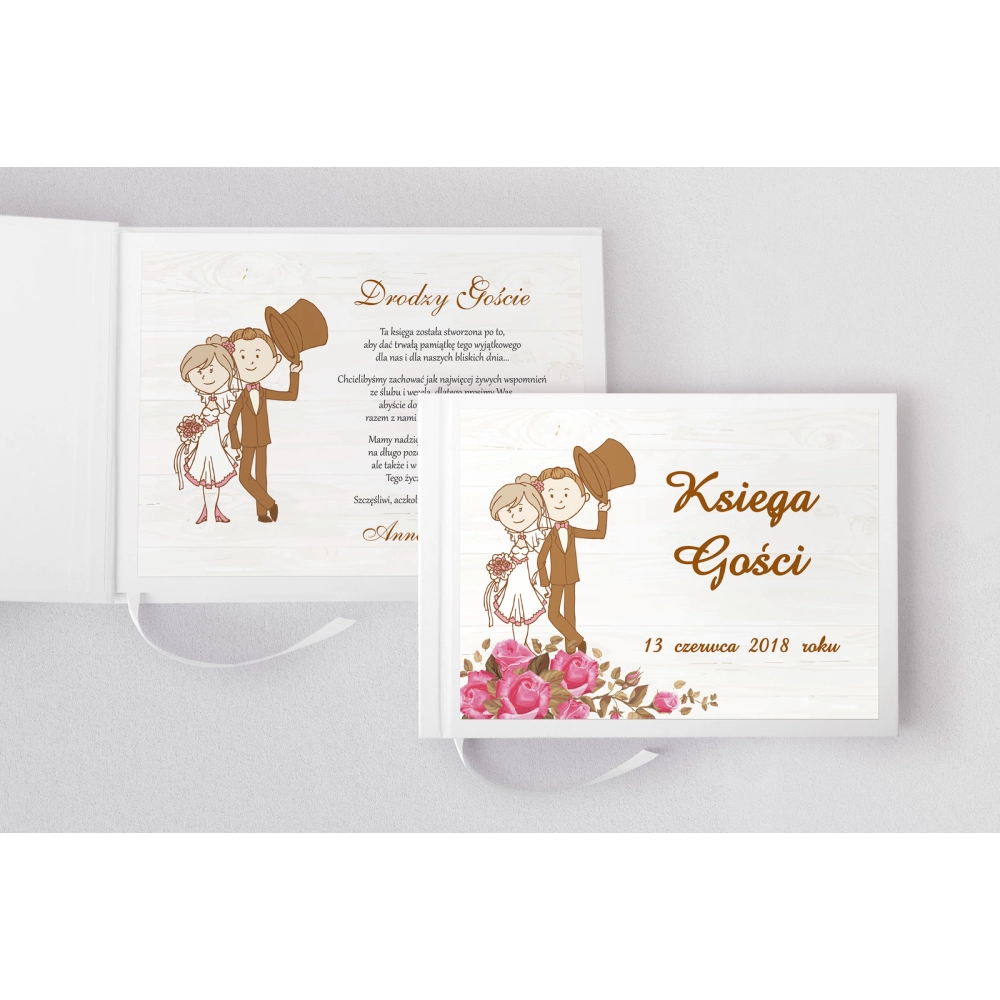 Księga Gości Weselnych Naturalna Miłość Motyw 2