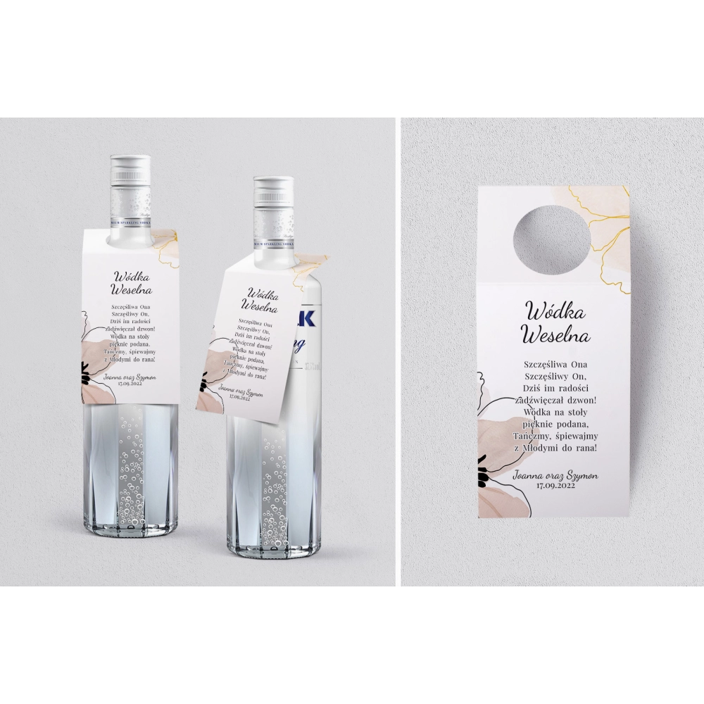 Zawieszka na alkohol oczko Watercolor Wedding Motyw 1